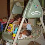 Making sure brother is warm